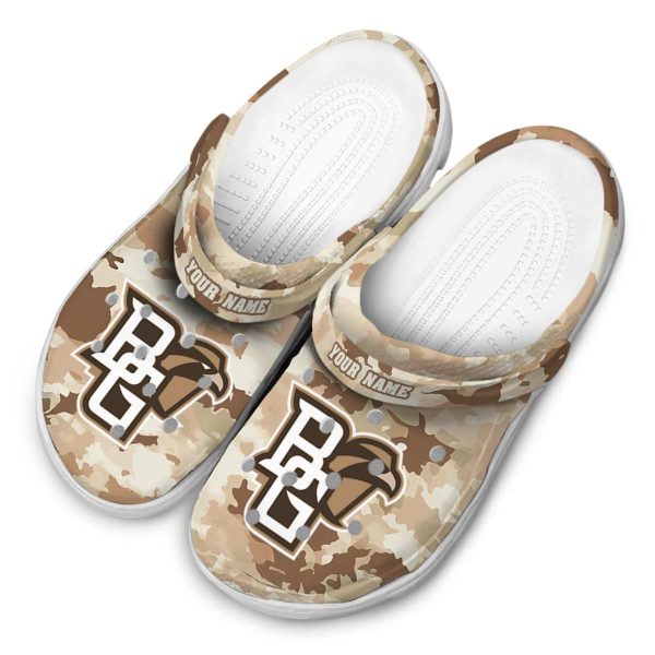custom bowling green falcons desert camo clog latest model