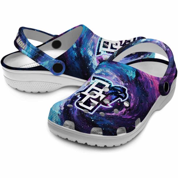 custom bowling green falcons galaxy swirl clog high quality