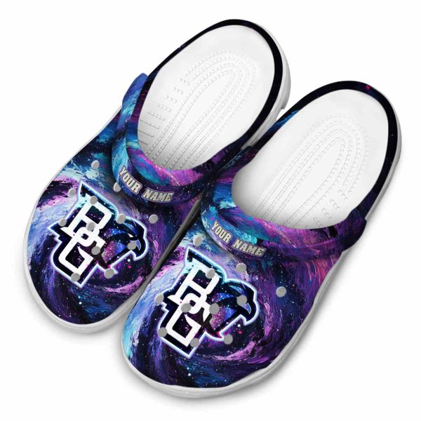 custom bowling green falcons galaxy swirl clog latest model
