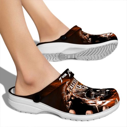 custom bowling green falcons gothic skull clog fashion forward
