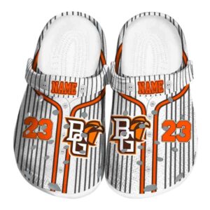custom bowling green falcons pinstripe pattern clog best selling