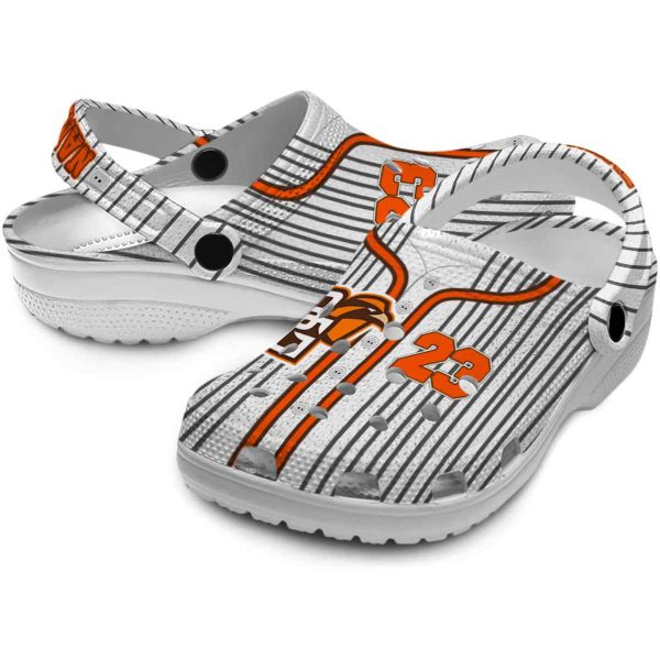 custom bowling green falcons pinstripe pattern clog high quality