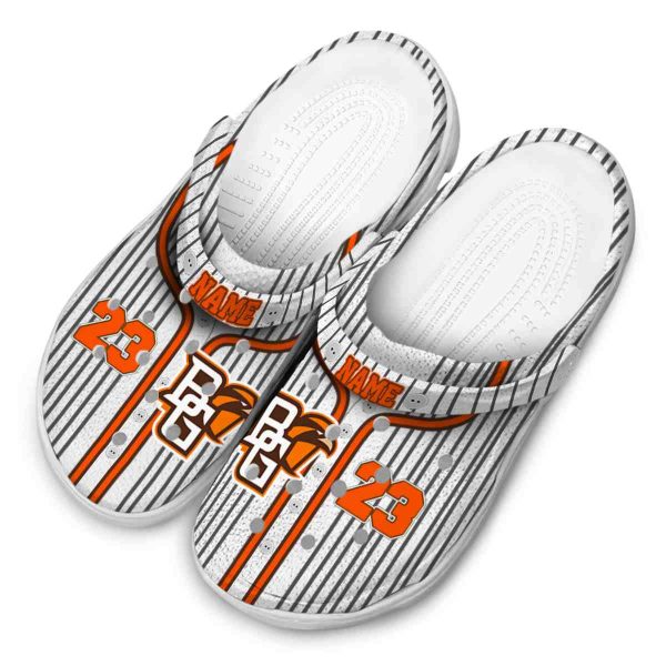 custom bowling green falcons pinstripe pattern clog latest model