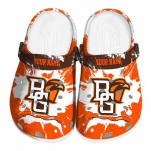 custom bowling green falcons splatter pattern clog best selling