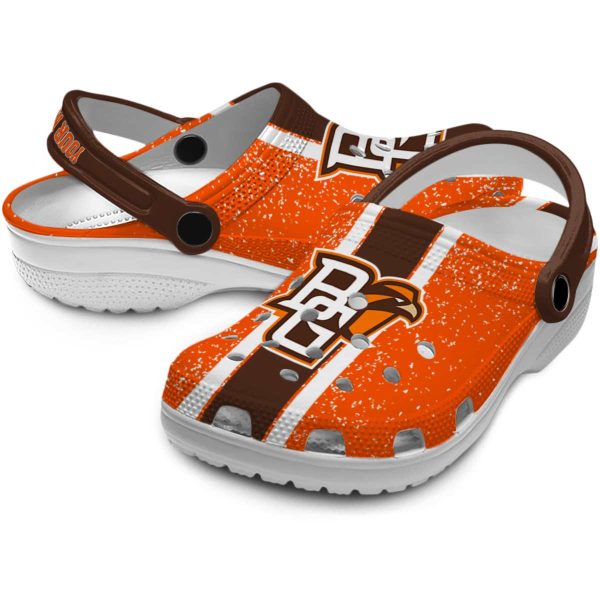 custom bowling green falcons vertical stripes clog high quality