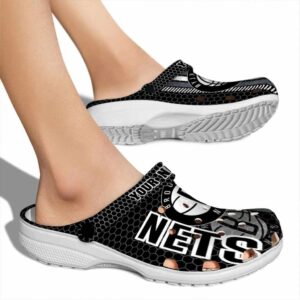 custom brooklyn nets contrasting stripes clog fashion forward