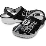 custom brooklyn nets contrasting stripes clog best selling