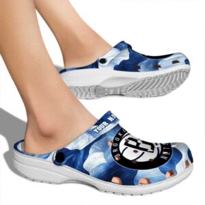 custom brooklyn nets ocean waves clog fashion forward