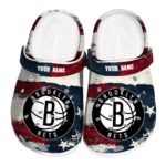 custom brooklyn nets patriotic stripes clog best selling