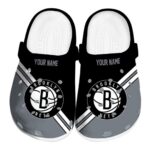 custom brooklyn nets striped accents clog best selling