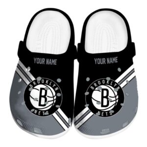 custom brooklyn nets striped accents clog best selling