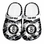 custom brooklyn nets zigzag paint burst clog best selling
