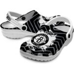 custom brooklyn nets zigzag paint burst clog best selling