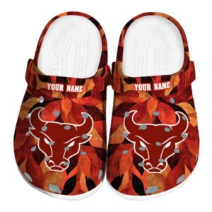 custom buffalo bulls autumn leaves clog best selling