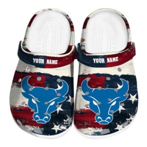 custom buffalo bulls patriotic stripes clog best selling