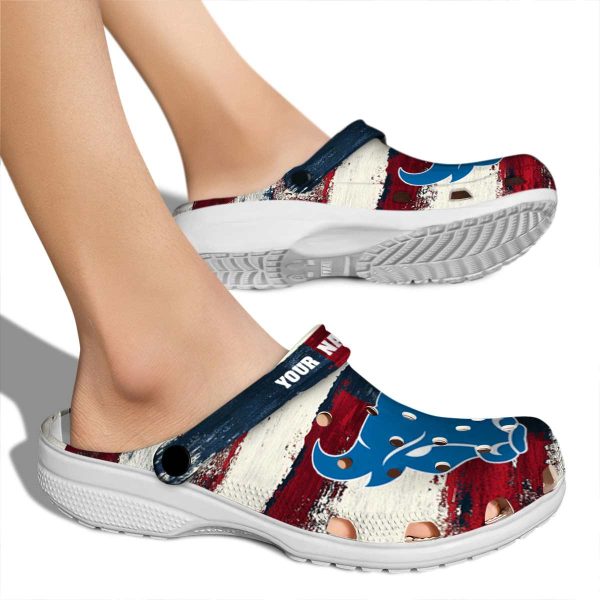 custom buffalo bulls patriotic stripes clog fashion forward