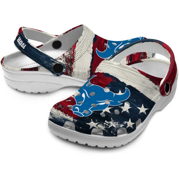 custom buffalo bulls patriotic stripes clog high quality