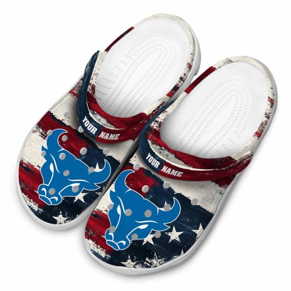 custom buffalo bulls patriotic stripes clog latest model