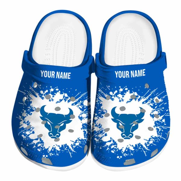 custom buffalo bulls splatter background clog best selling