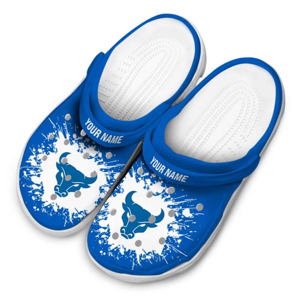 custom buffalo bulls splatter background clog latest model