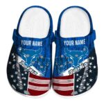 custom buffalo bulls star spangled side pattern clog best selling