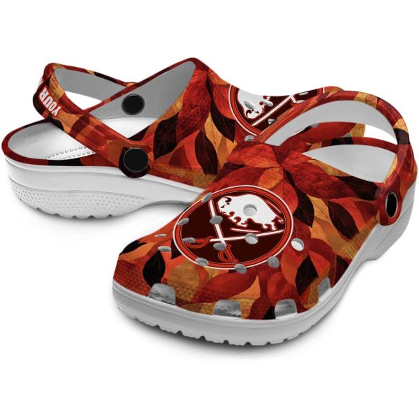 custom buffalo sabres autumn leaves clog high quality