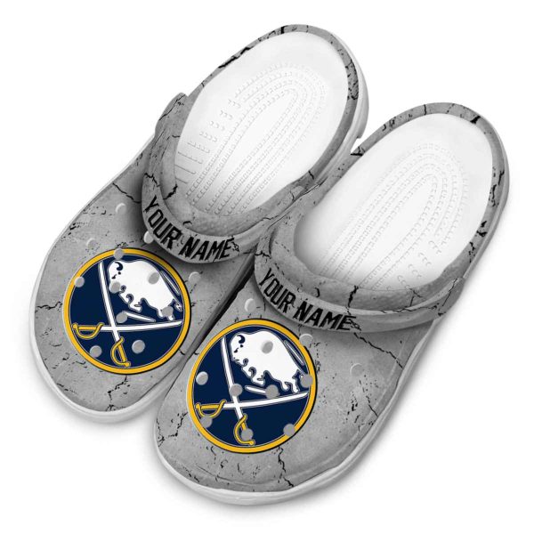custom buffalo sabres cracked texture clog latest model