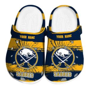 custom buffalo sabres paint splatter graphics clog best selling