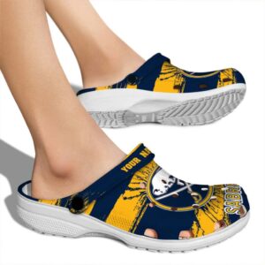 custom buffalo sabres paint splatter graphics clog fashion forward