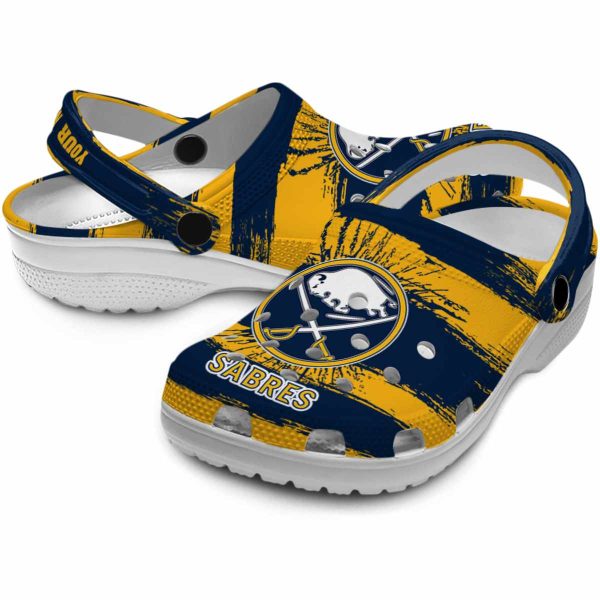 custom buffalo sabres paint splatter graphics clog high quality