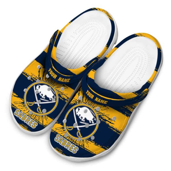 custom buffalo sabres paint splatter graphics clog latest model