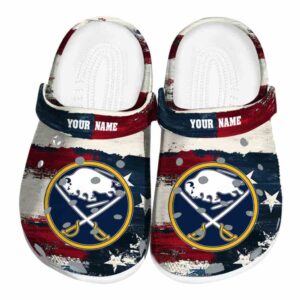 custom buffalo sabres patriotic stripes clog best selling