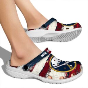 custom buffalo sabres patriotic stripes clog fashion forward