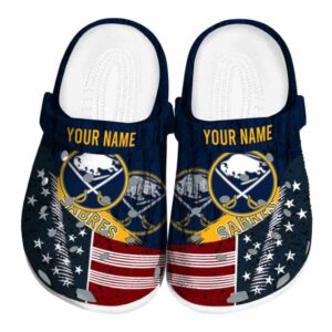 custom buffalo sabres star spangled side pattern clog best selling