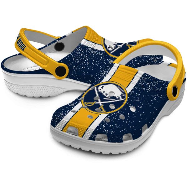 custom buffalo sabres vertical stripes clog high quality
