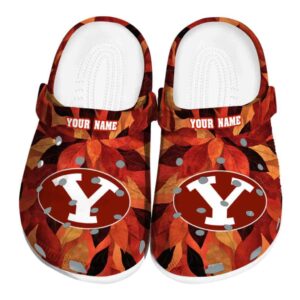 custom byu cougars autumn leaves clog best selling