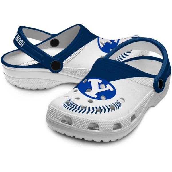 custom byu cougars baseball motif clog high quality