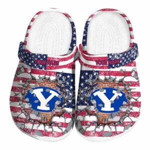 custom byu cougars freedom splinter clog best selling
