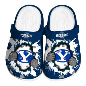 custom byu cougars gripping hand clog best selling