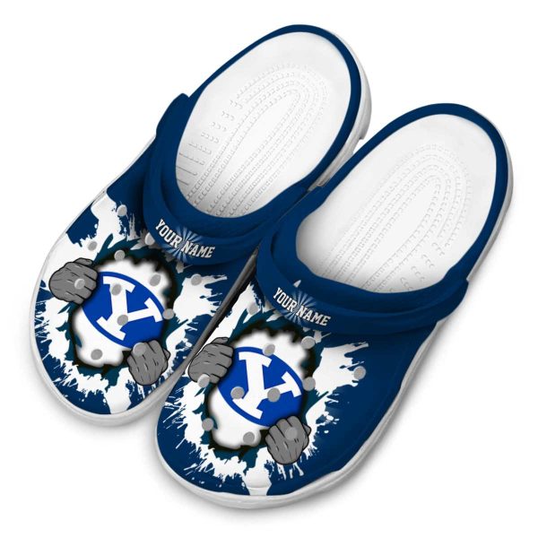 custom byu cougars gripping hand clog latest model