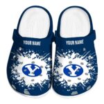 custom byu cougars splatter background clog best selling