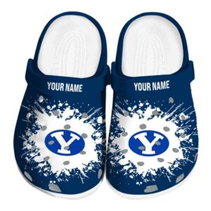 custom byu cougars splatter background clog best selling