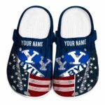 custom byu cougars star spangled side pattern clog best selling
