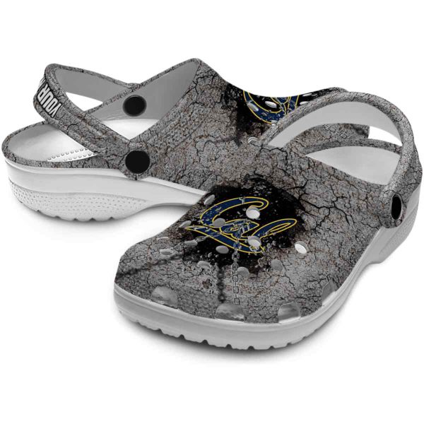 custom california golden bears cracked ground texture clog high quality
