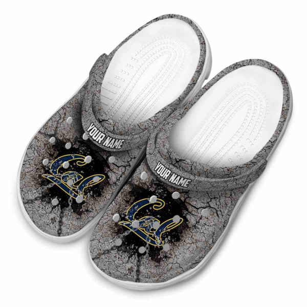 custom california golden bears cracked ground texture clog latest model