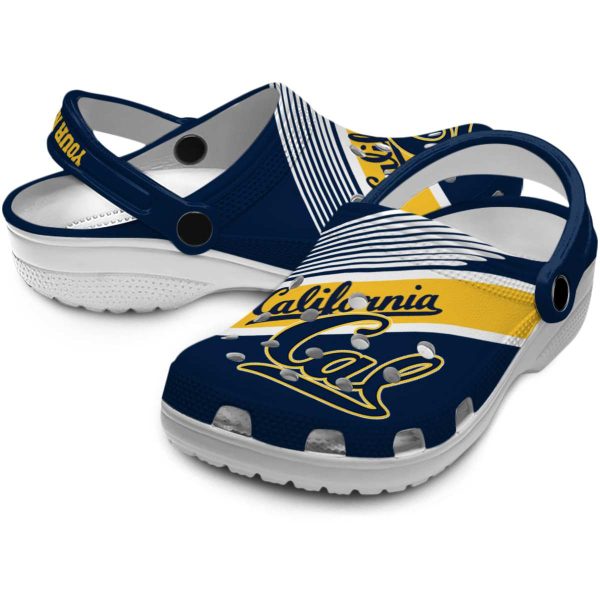 custom california golden bears vibrant dual tone clog high quality