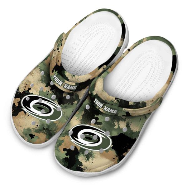 custom carolina hurricanes camouflage craze clog latest model