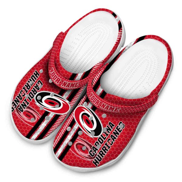 custom carolina hurricanes contrasting stripes clog latest model
