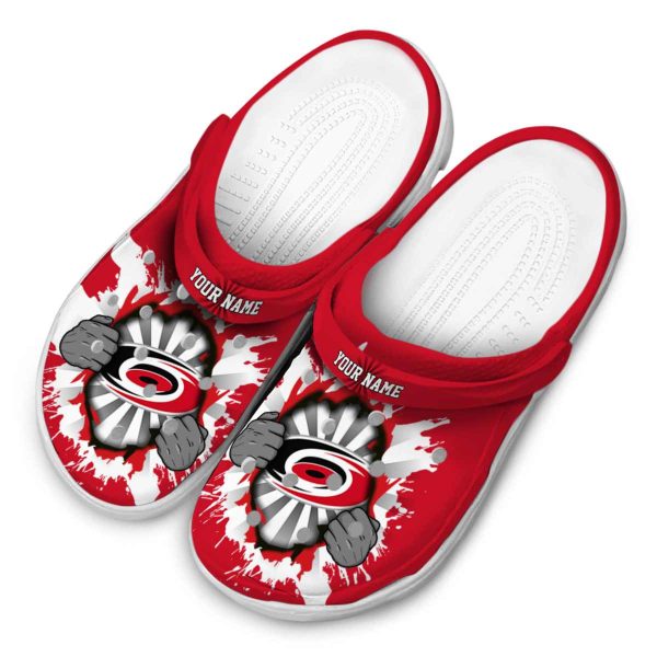 custom carolina hurricanes gripping hand clog latest model