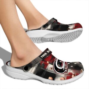 custom carolina hurricanes plaid fusion clog fashion forward
